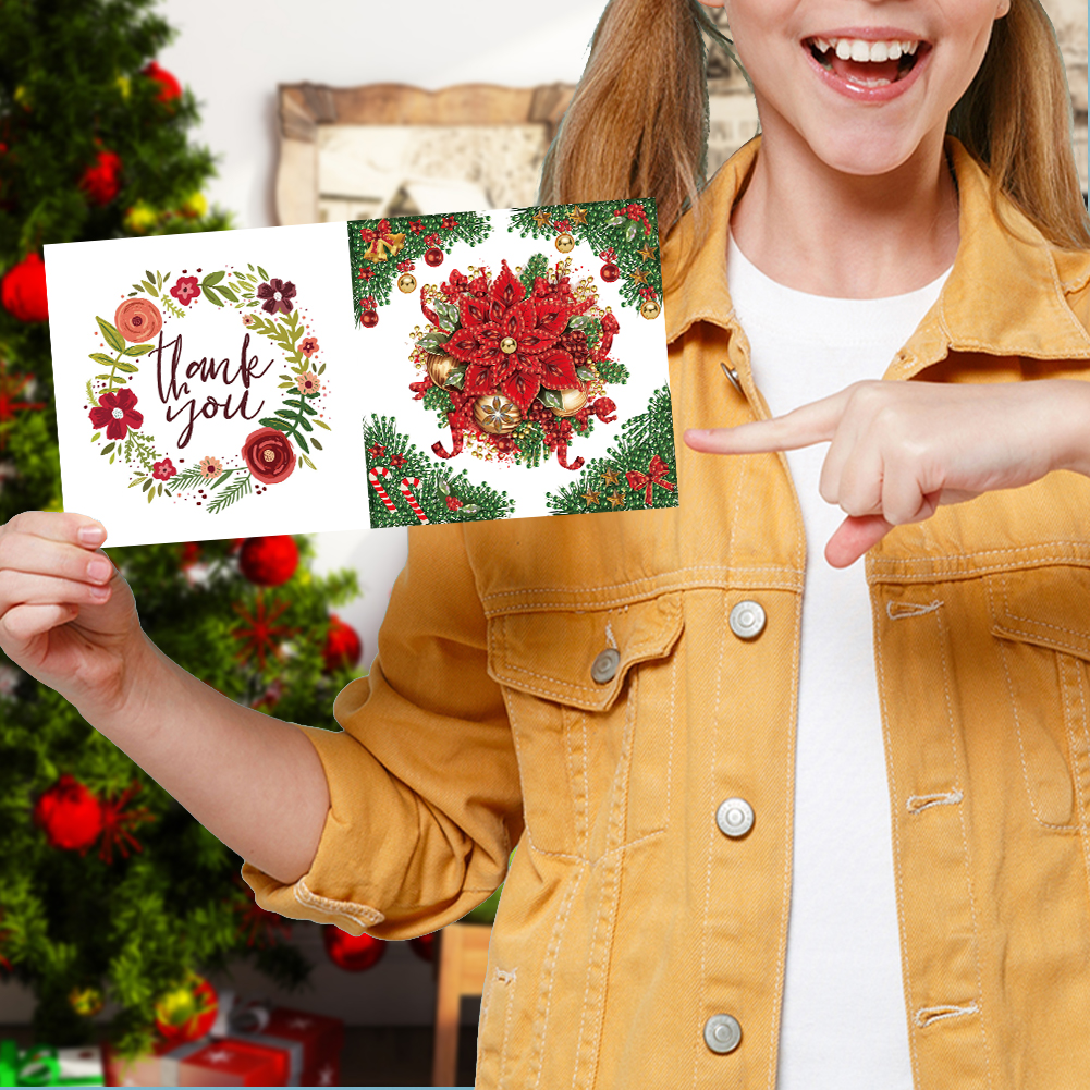 6Pcs DIY Diamond Painting Greeting Card - Christmas Series