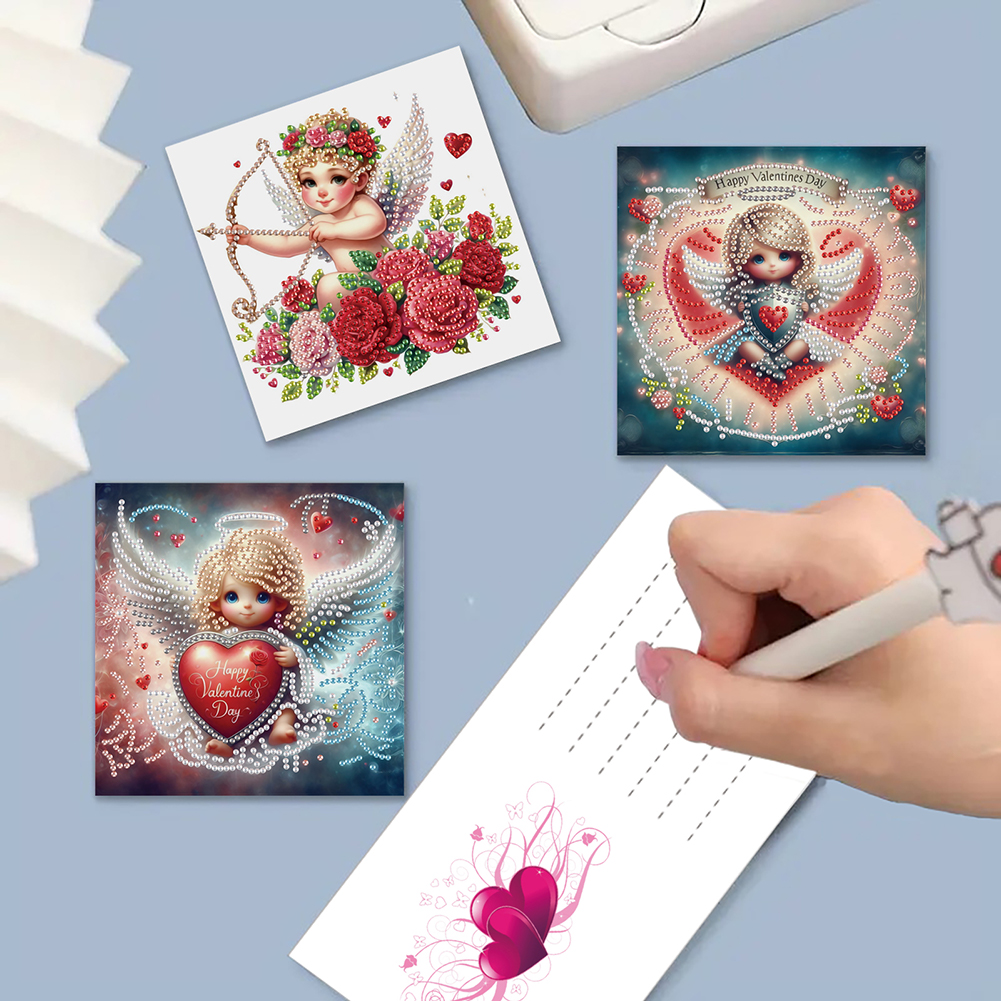 6Pcs DIY Diamond Painting Greeting Card - Angel