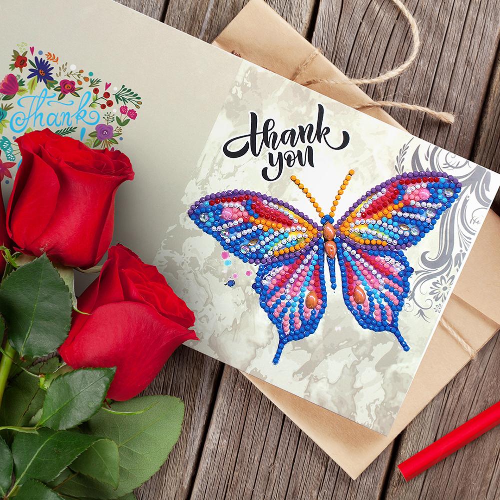12pcs Diamond Painting Birthday Greeting Card Special Shape Embroidery