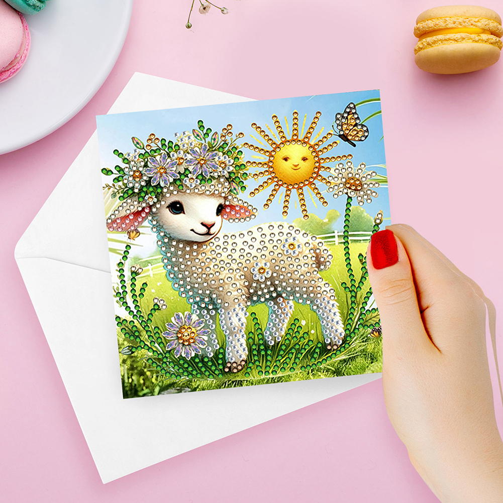 6pcs DIY Diamond Painting Greeting Card - Easter House