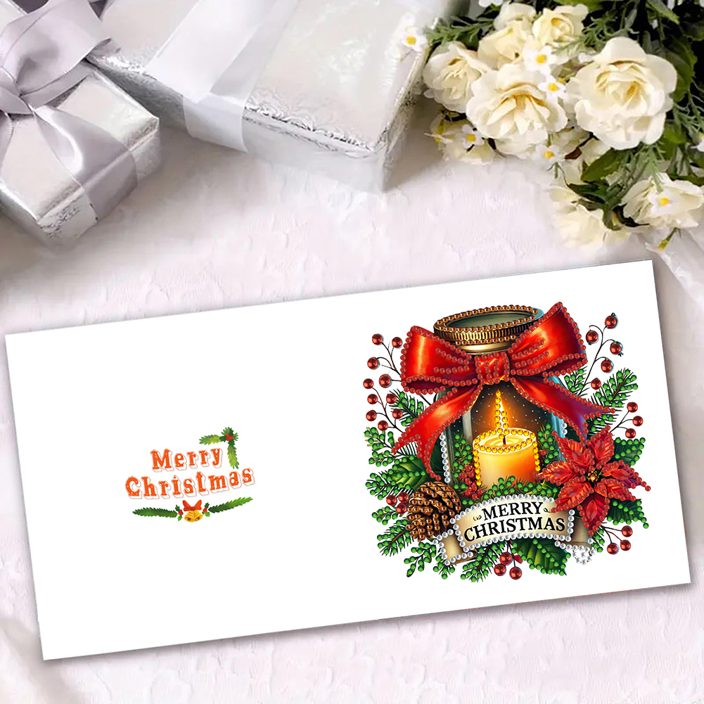 6Pcs DIY Diamond Painting Greeting Card - Merry Christmas