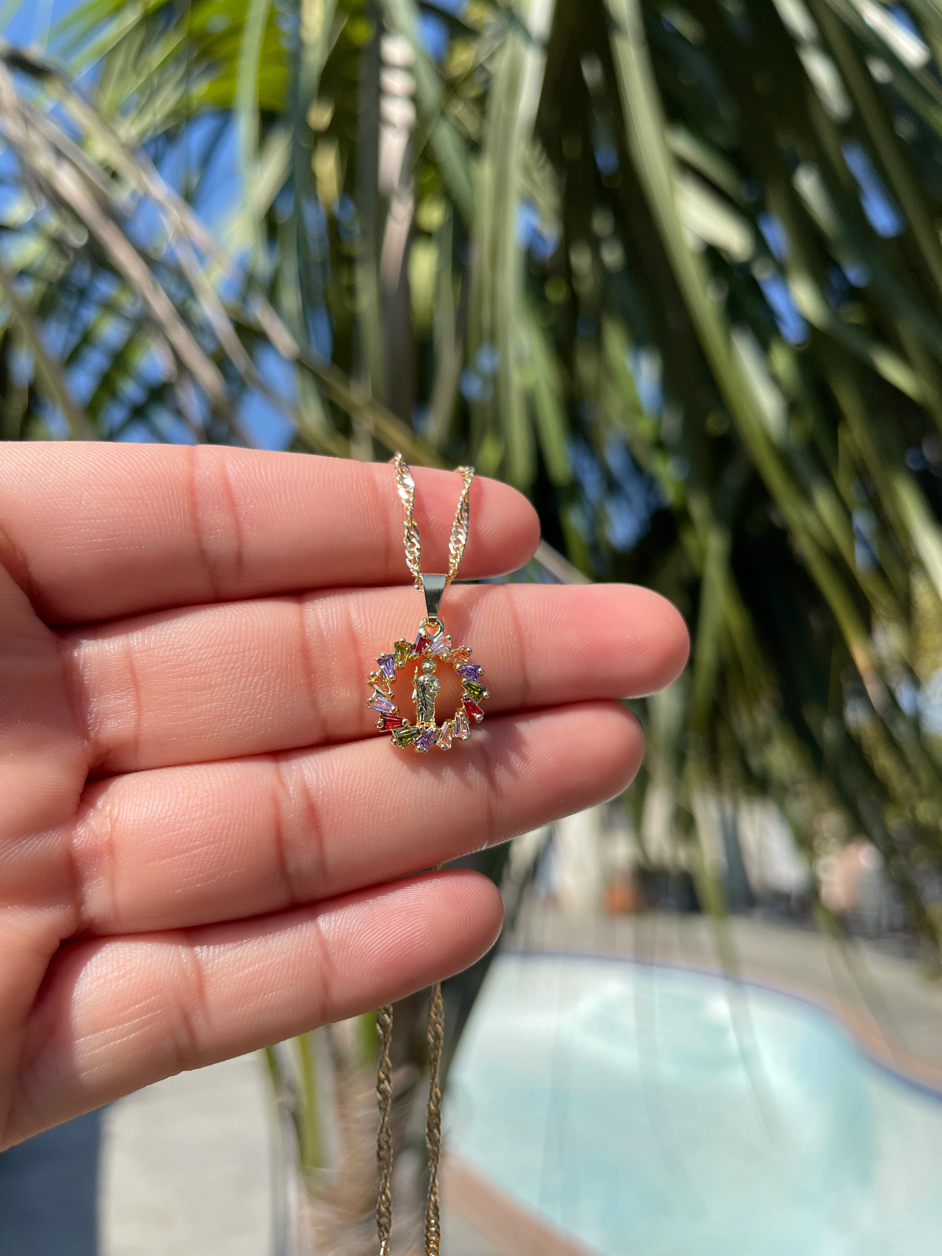 Multi Color Crystal San Judas