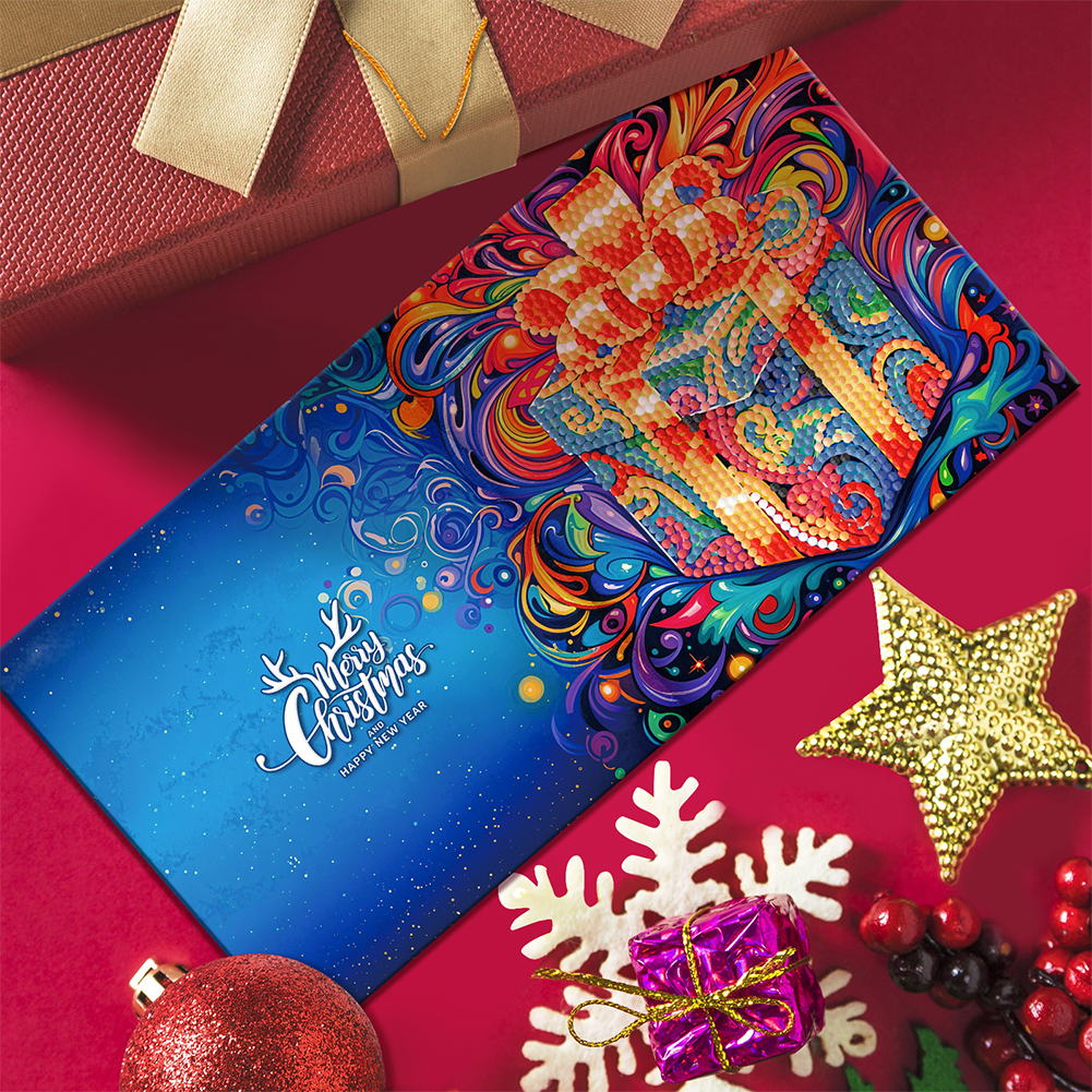 12Pcs DIY Diamond Painting Greeting Card - Christmas
