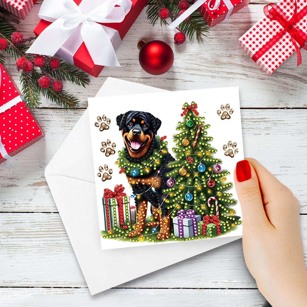 6Pcs DIY Diamond Painting Greeting Card - Dog