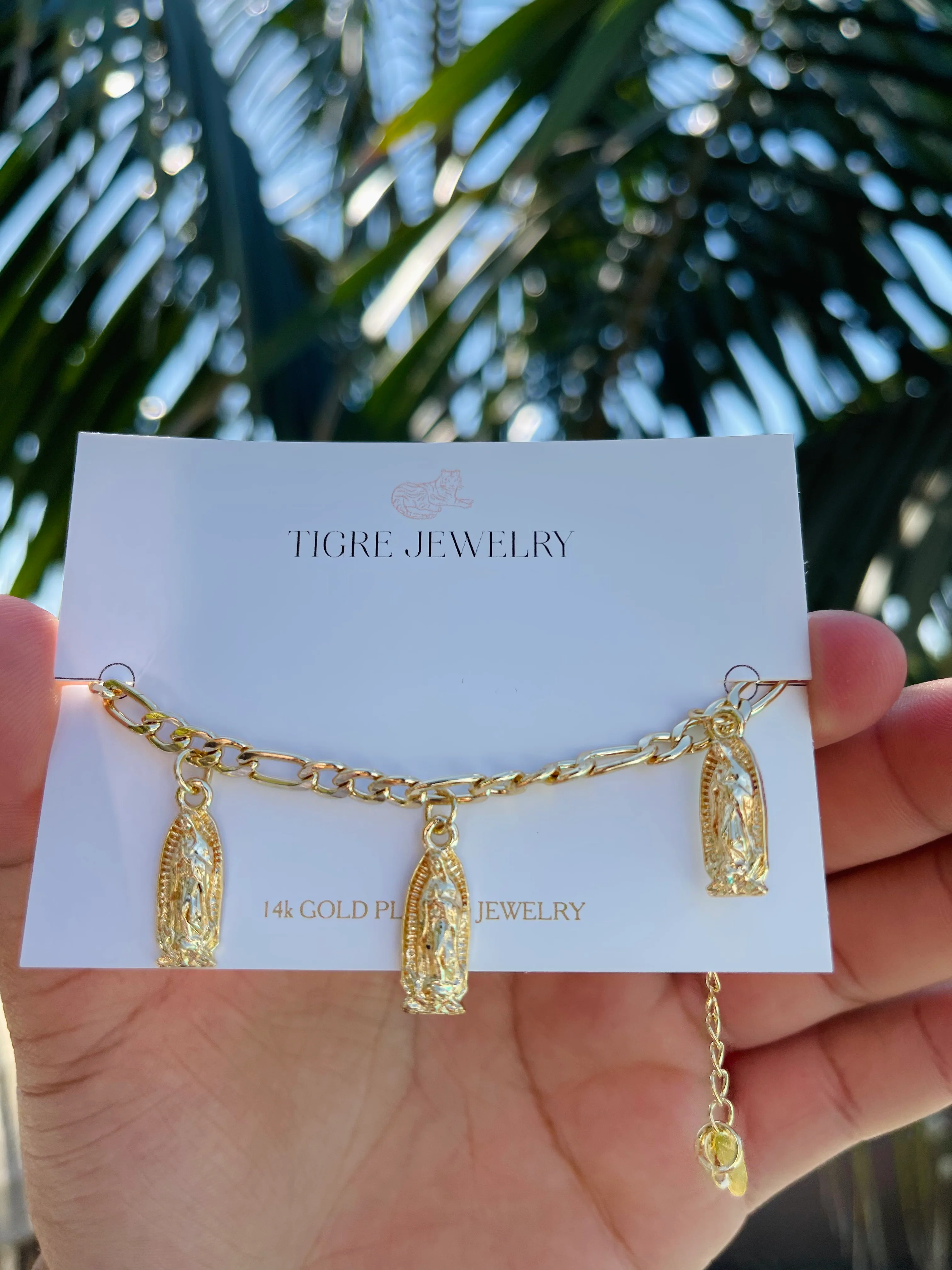 Hanging Virgen Mary Bracelet