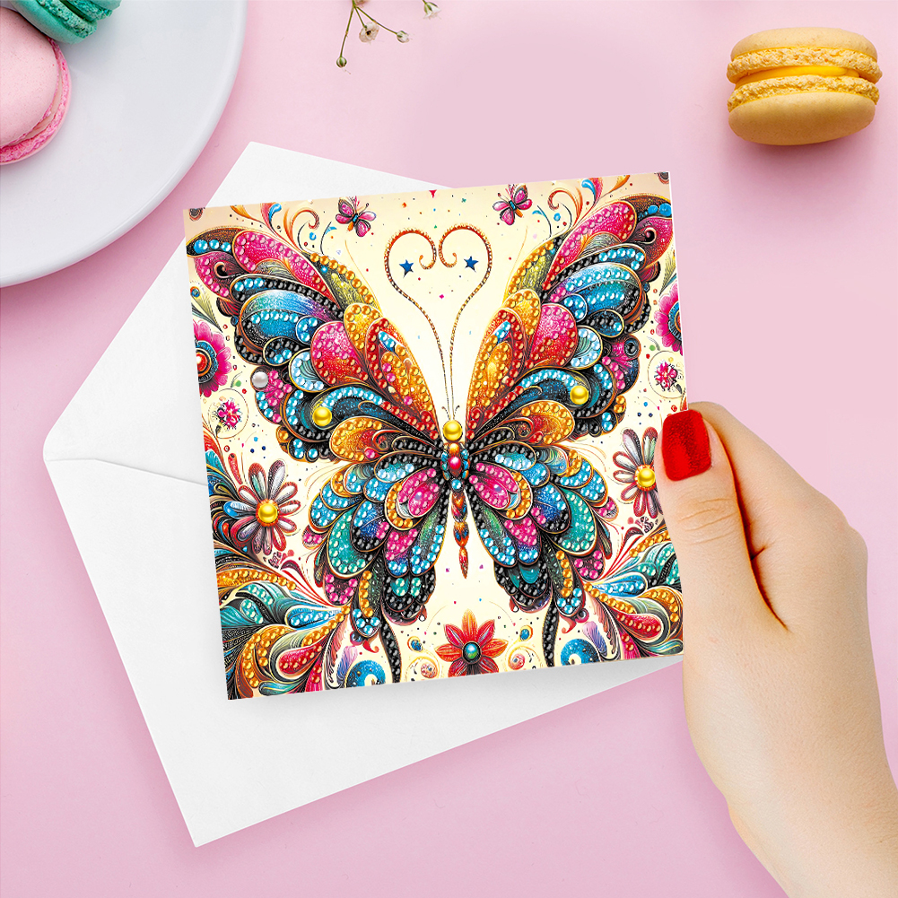 6Pcs DIY Diamond Painting Greeting Card - Butterfly