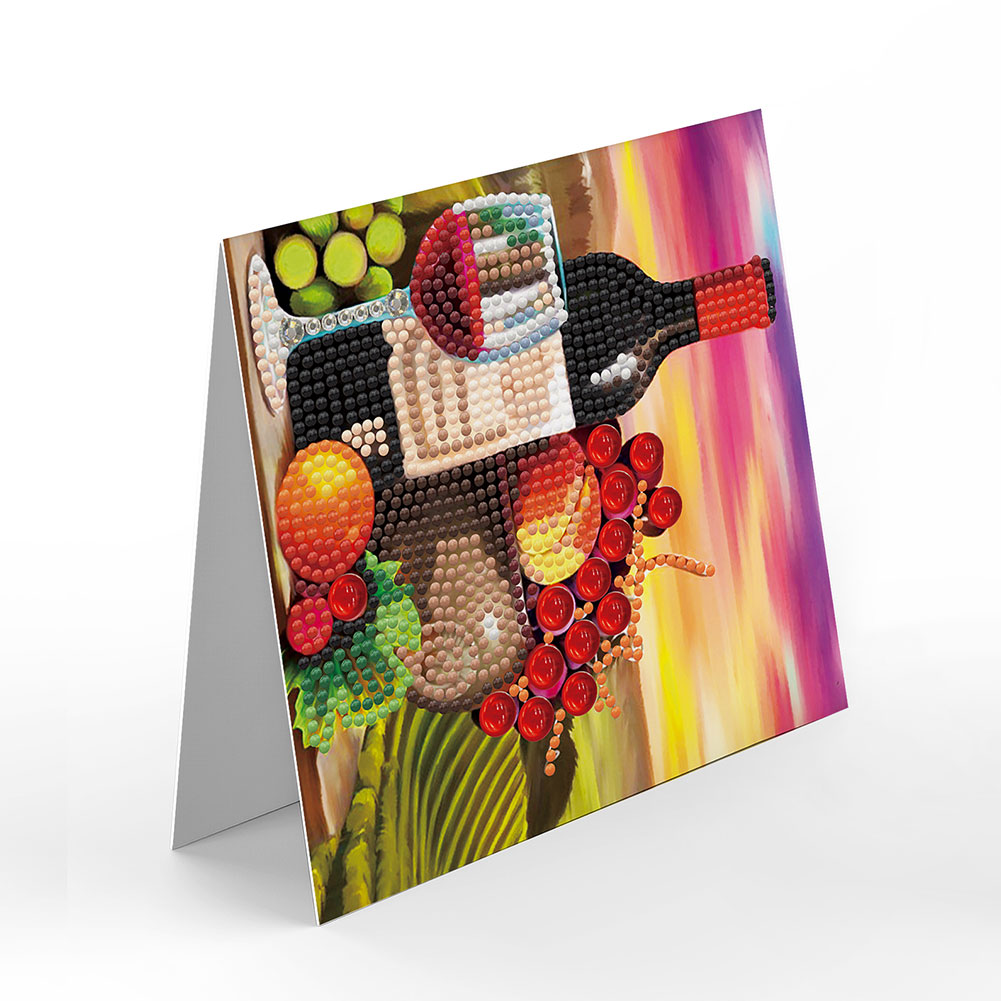 8pcs DIY Diamond Painting Greeting Cards with Envelopes Mosaic Postcards