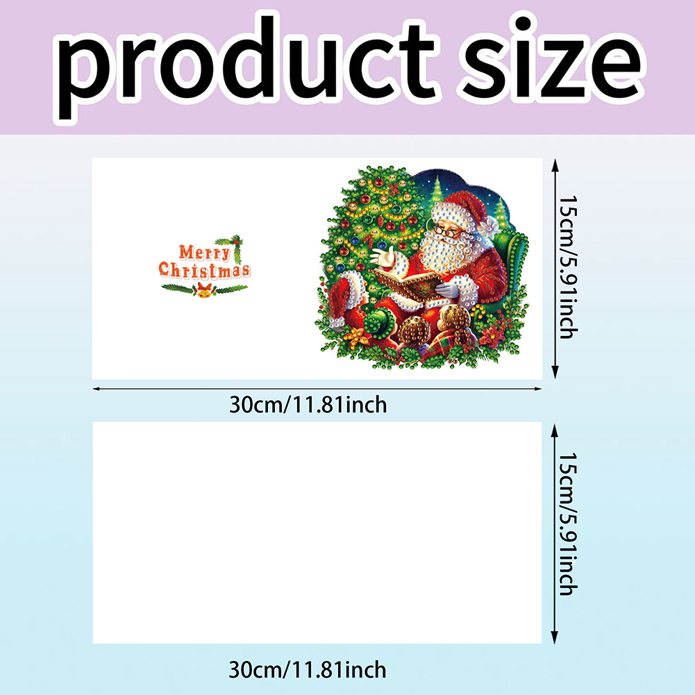 6Pcs DIY Diamond Painting Greeting Card - Santa Claus
