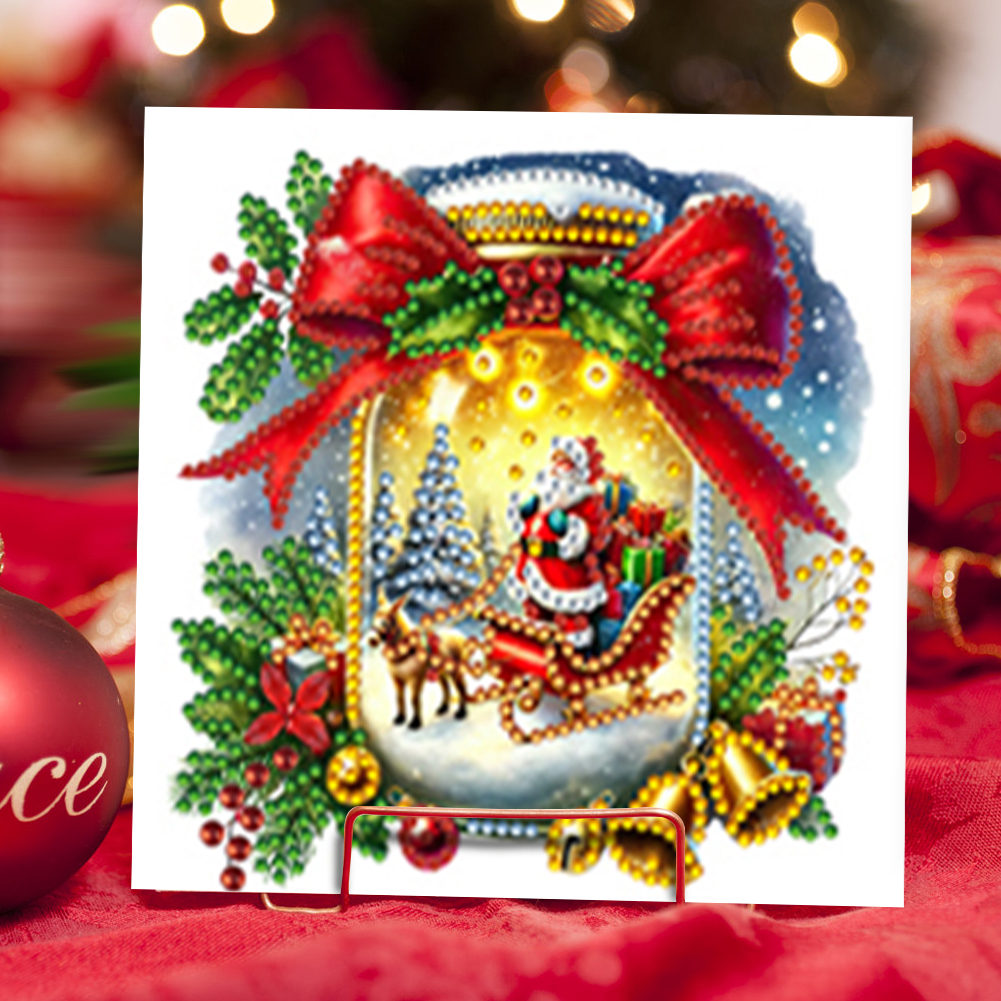 6Pcs DIY Diamond Painting Greeting Card - Merry Christmas
