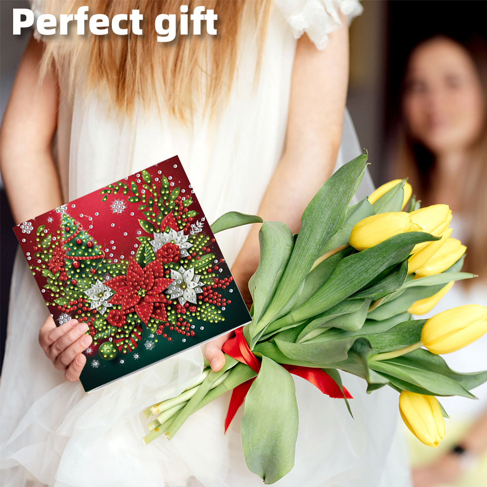 6Pcs DIY Diamond Painting Greeting Card - Christmas Tree