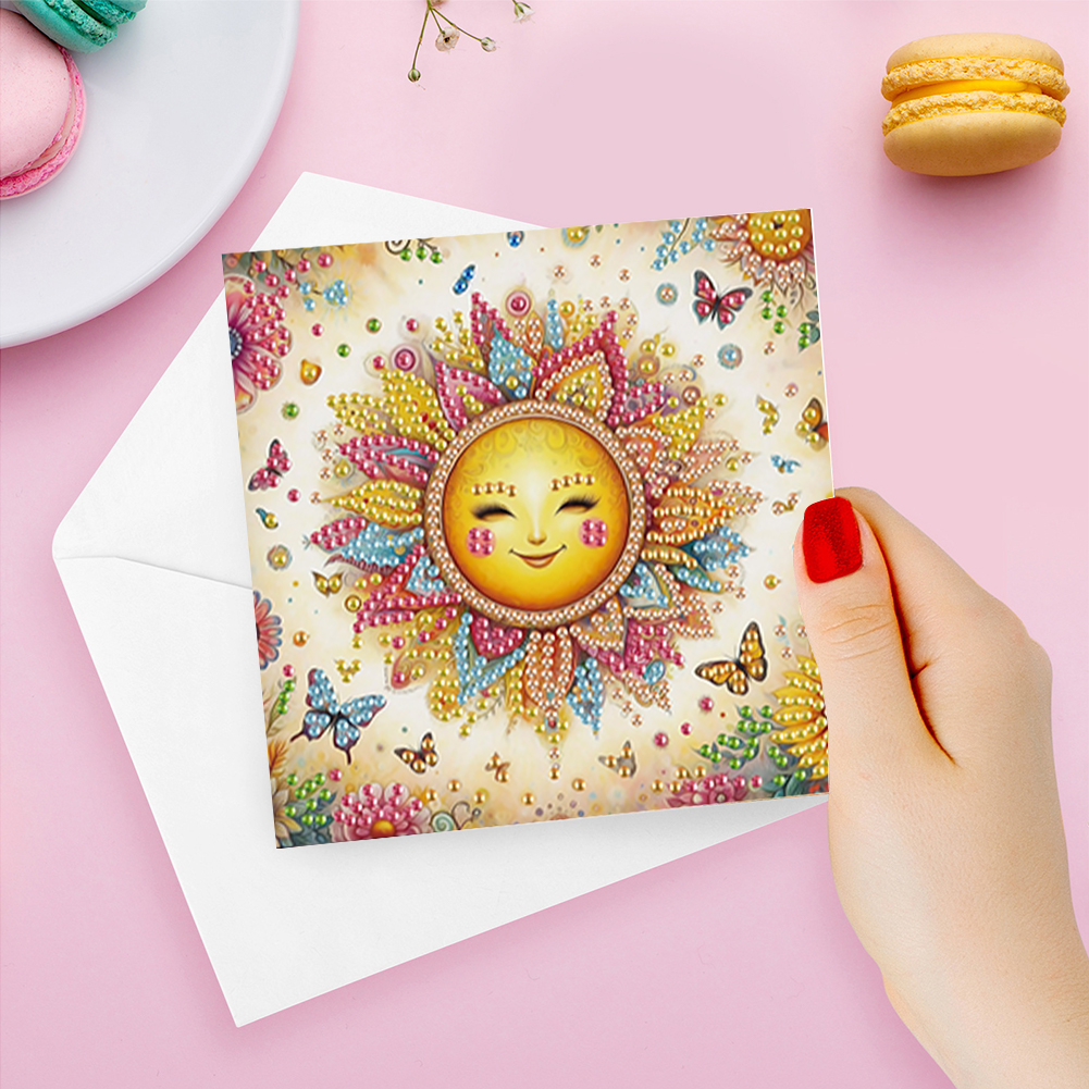 6Pcs DIY Diamond Painting Greeting Card - Sun Family
