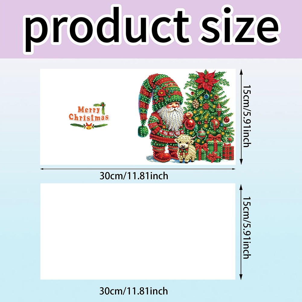 6Pcs DIY Diamond Painting Greeting Card - Xmas Gnome
