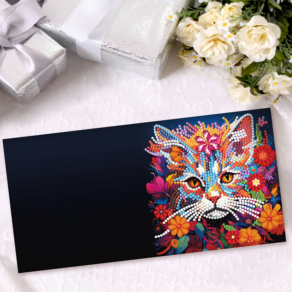 8pcs DIY Diamond Painting Greeting Card - Cats/Dogs