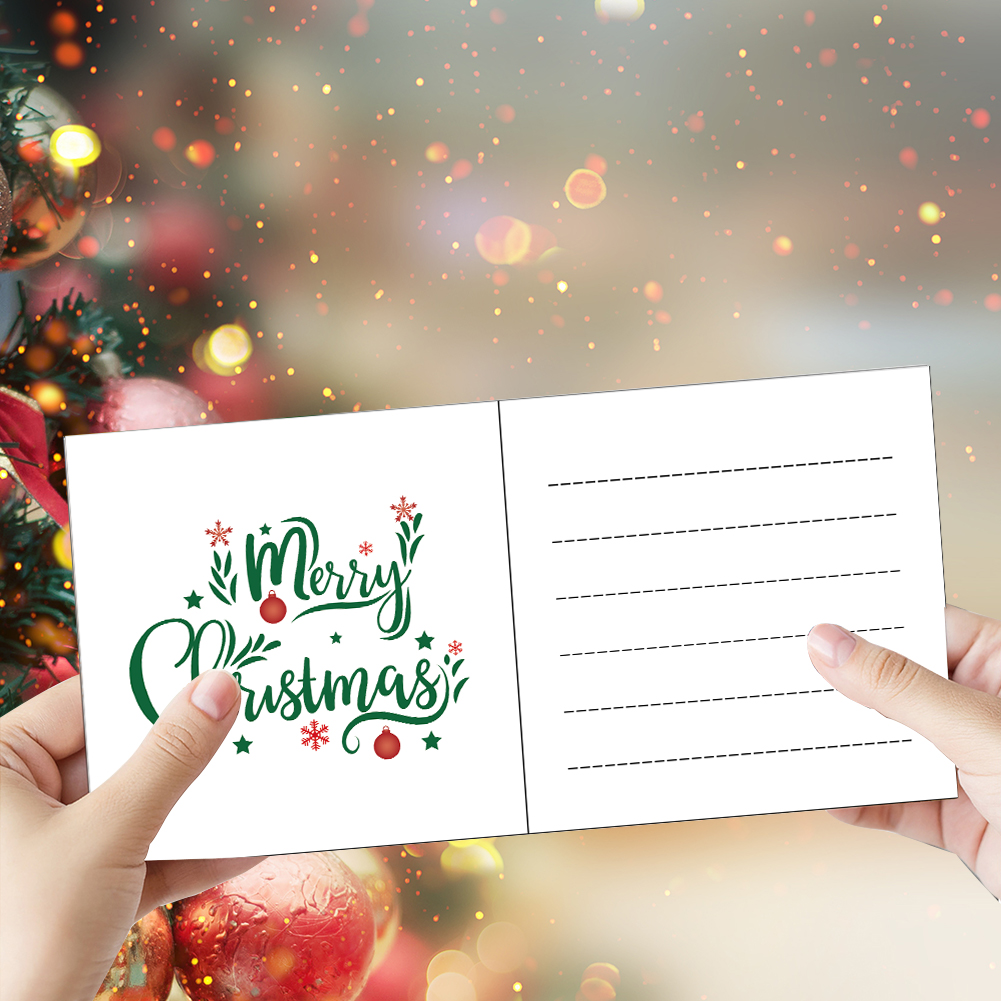 (Limited Stock)6Pcs DIY Diamond Painting Greeting Card - Merry Christmas