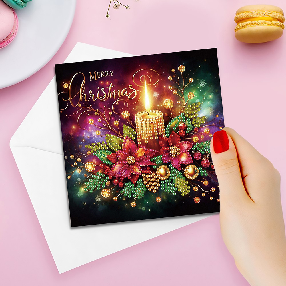 6Pcs DIY Diamond Painting Greeting Card - Christmas