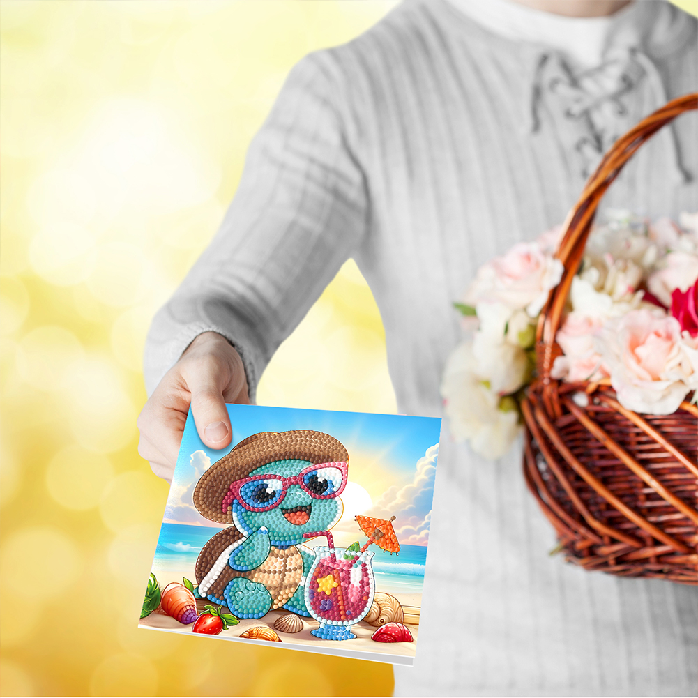 12pcs DIY Diamond Painting Greeting Card - Animal