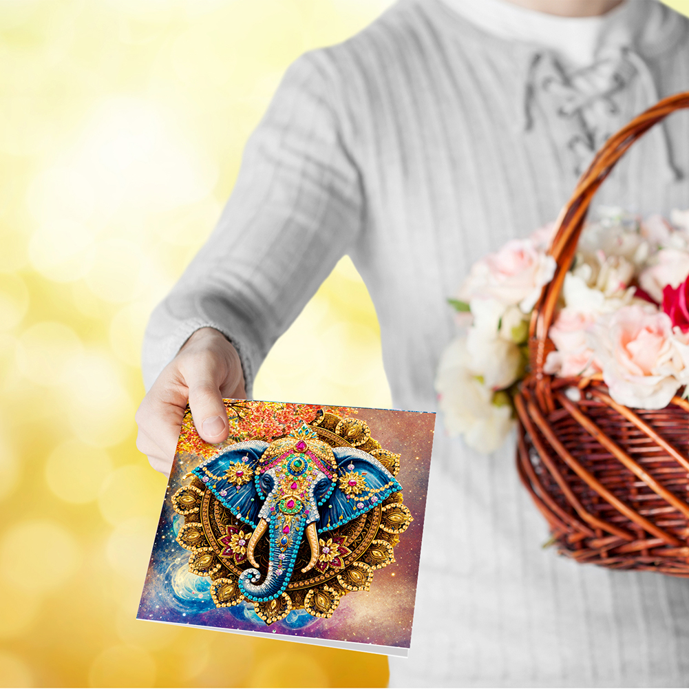 6Pcs DIY Diamond Painting Greeting Card - Animals