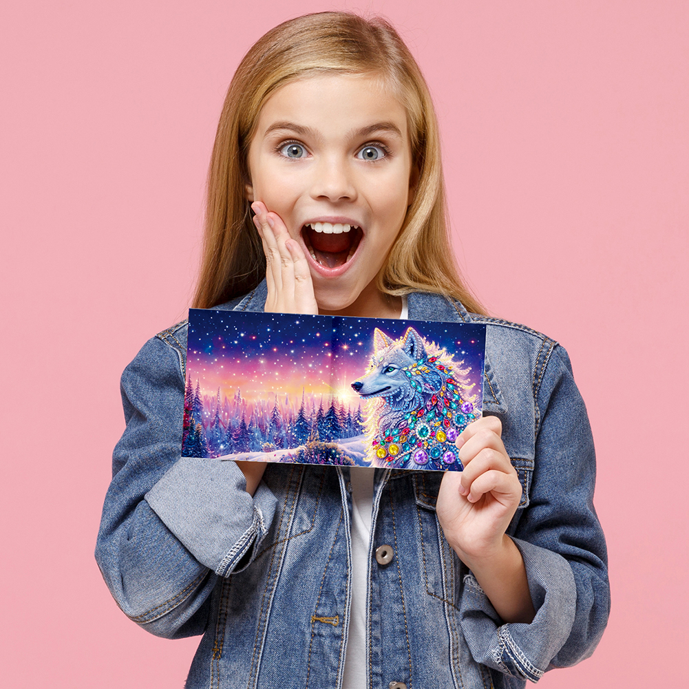 6Pcs DIY Diamond Painting Greeting Card - Animals