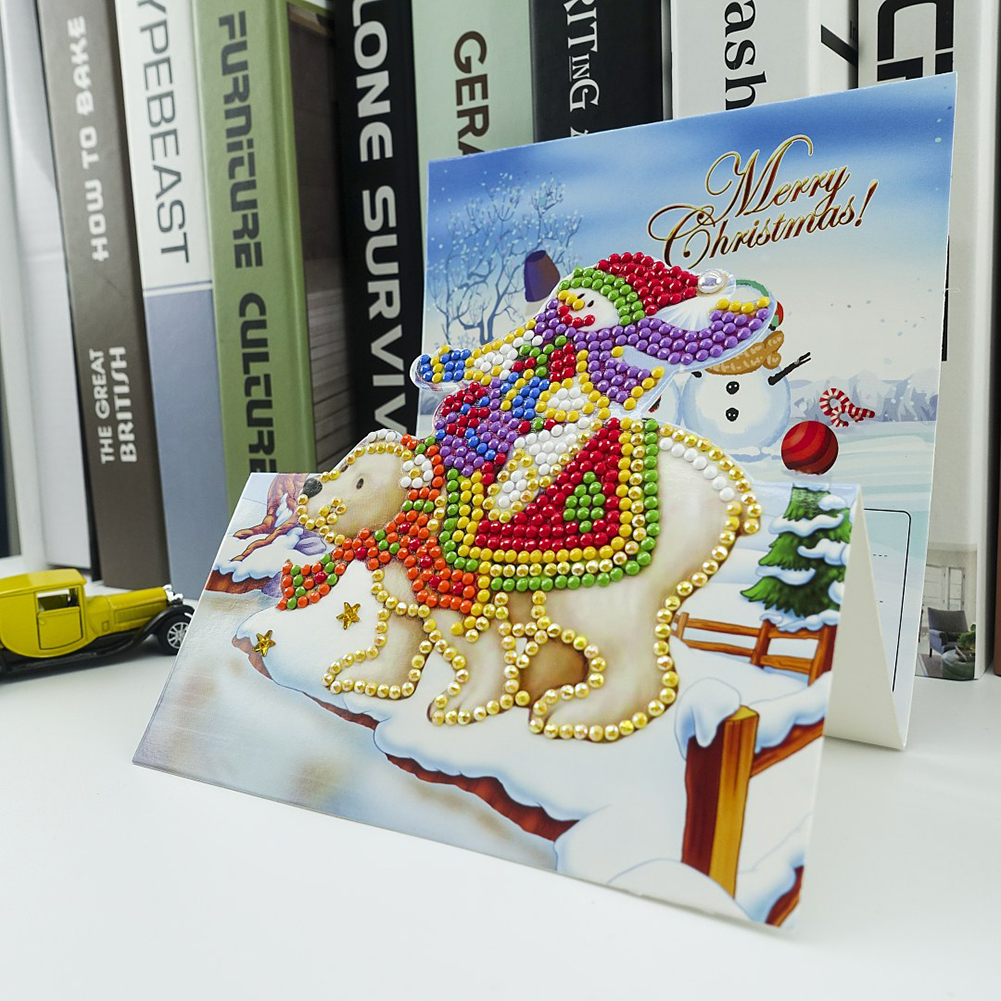 (Limited Stock)8pcs Special-shaped Diamond Painting Christmas Greeting Cards