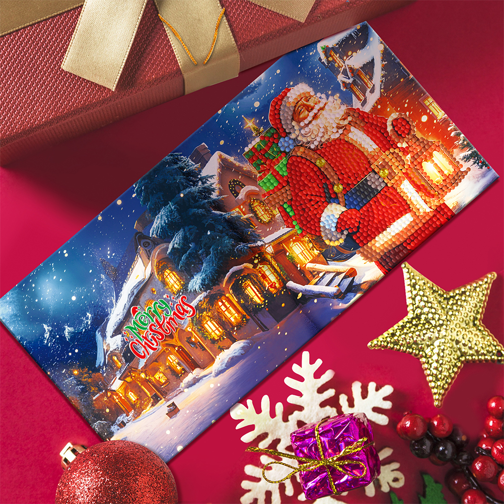 12Pcs DIY Diamond Painting Greeting Card - Christmas
