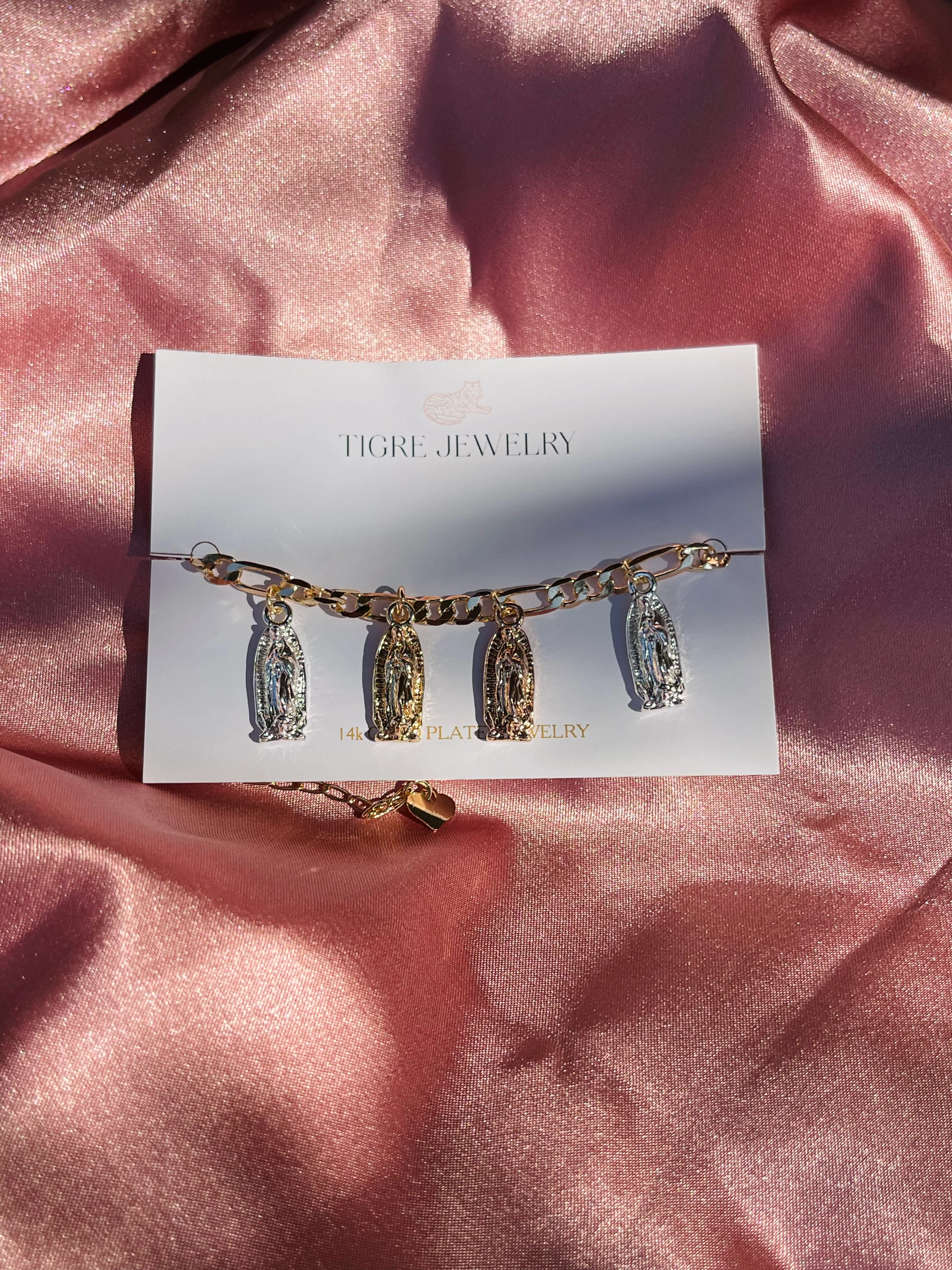 Tri Color Virgen Mary Bracelet