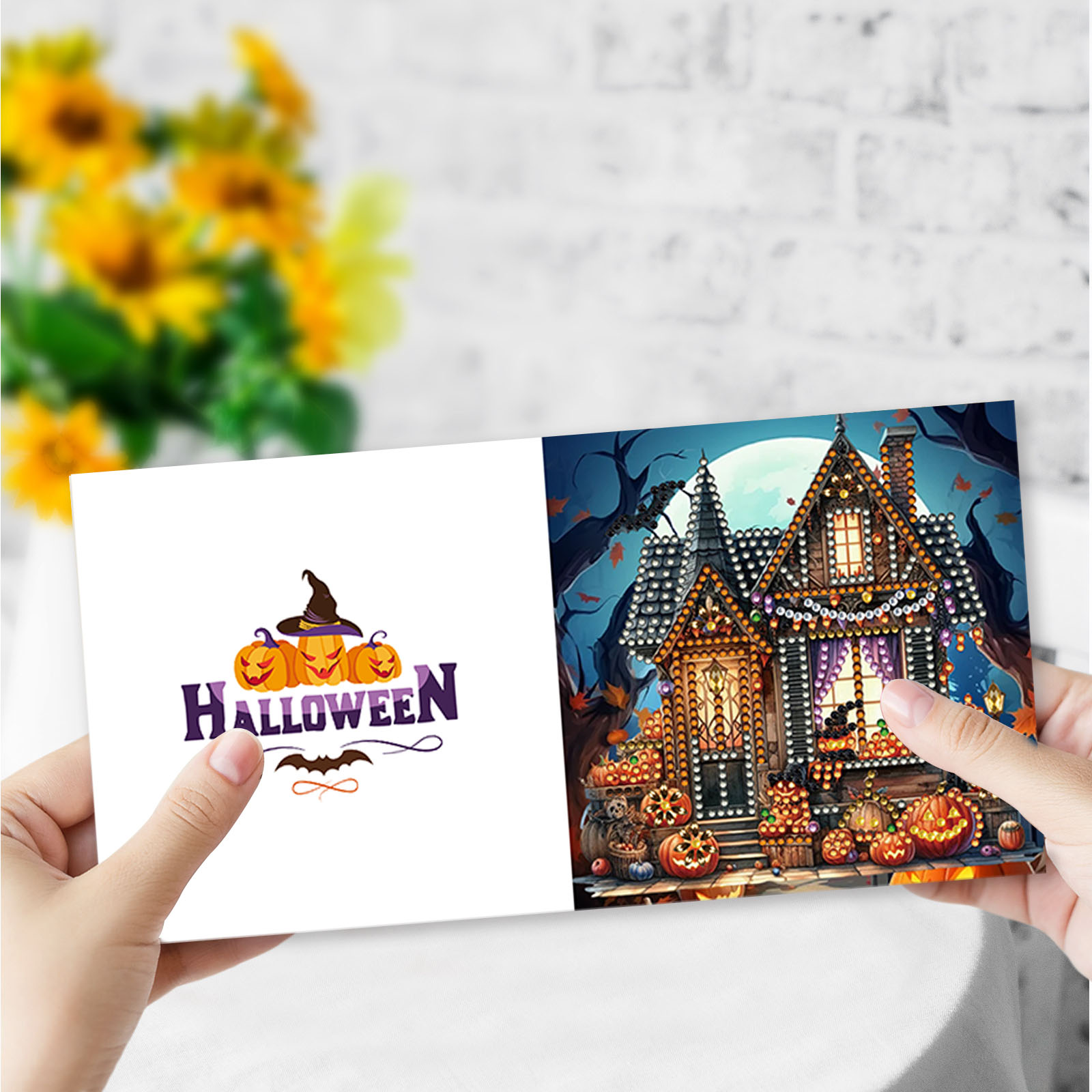 6pcs DIY Diamond Painting Greeting Card - Halloween