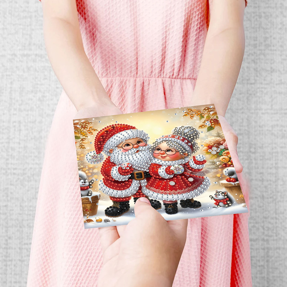 6Pcs DIY Diamond Painting Greeting Card - Christmas