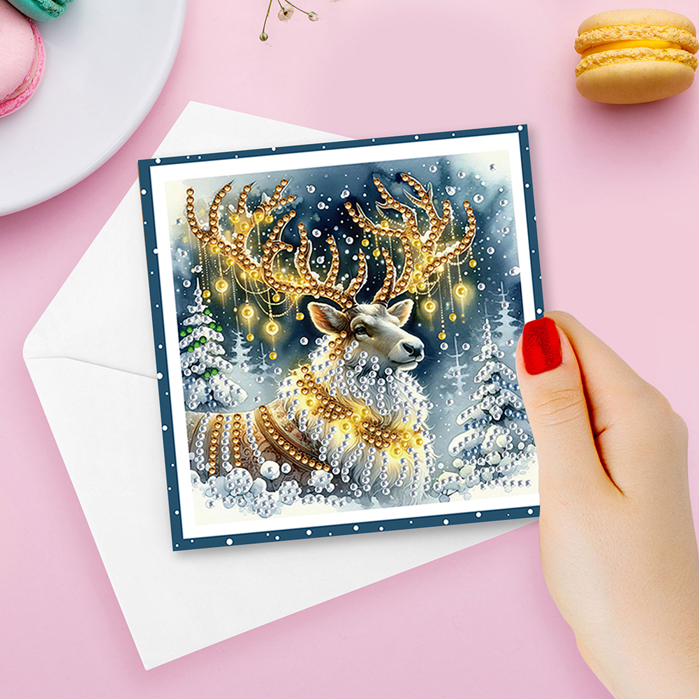 6Pcs DIY Diamond Painting Greeting Card - Christmas Bow
