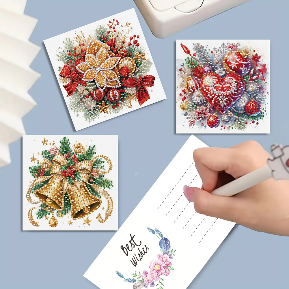 6Pcs DIY Diamond Painting Greeting Card - Christmas