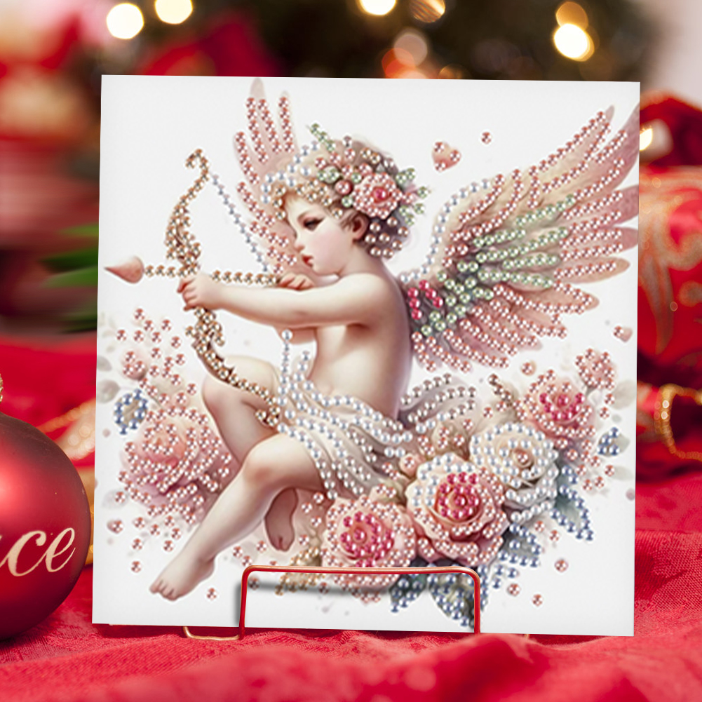 6Pcs DIY Diamond Painting Birthday Greeting Card - Cupid Angel