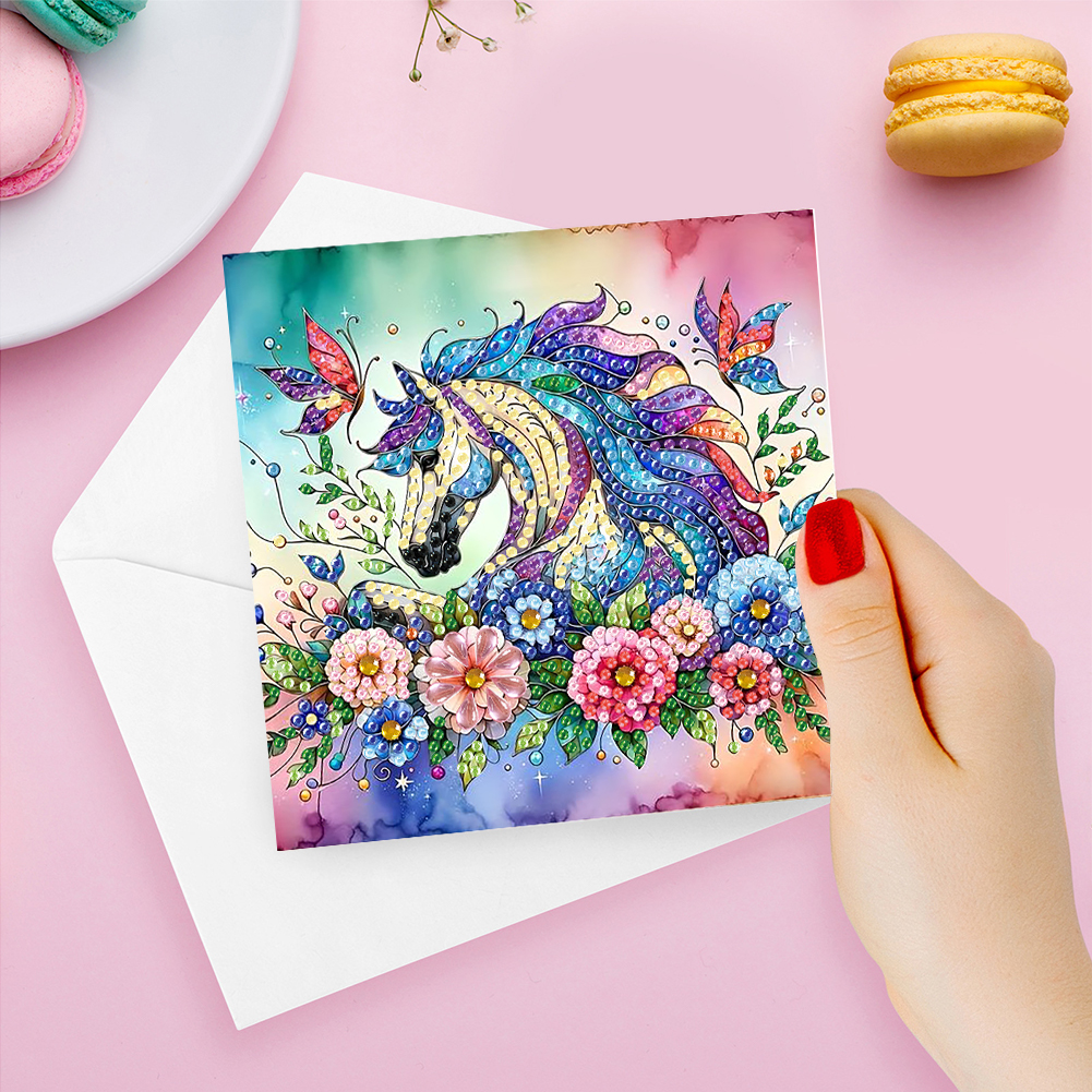 (Limited Stock)6Pcs DIY Diamond Painting Greeting Card - Animals