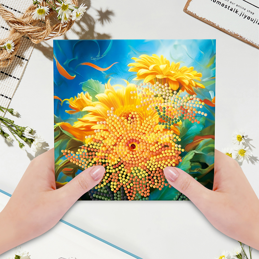 12pcs DIY Diamond Painting Greeting Card - Garden Bird