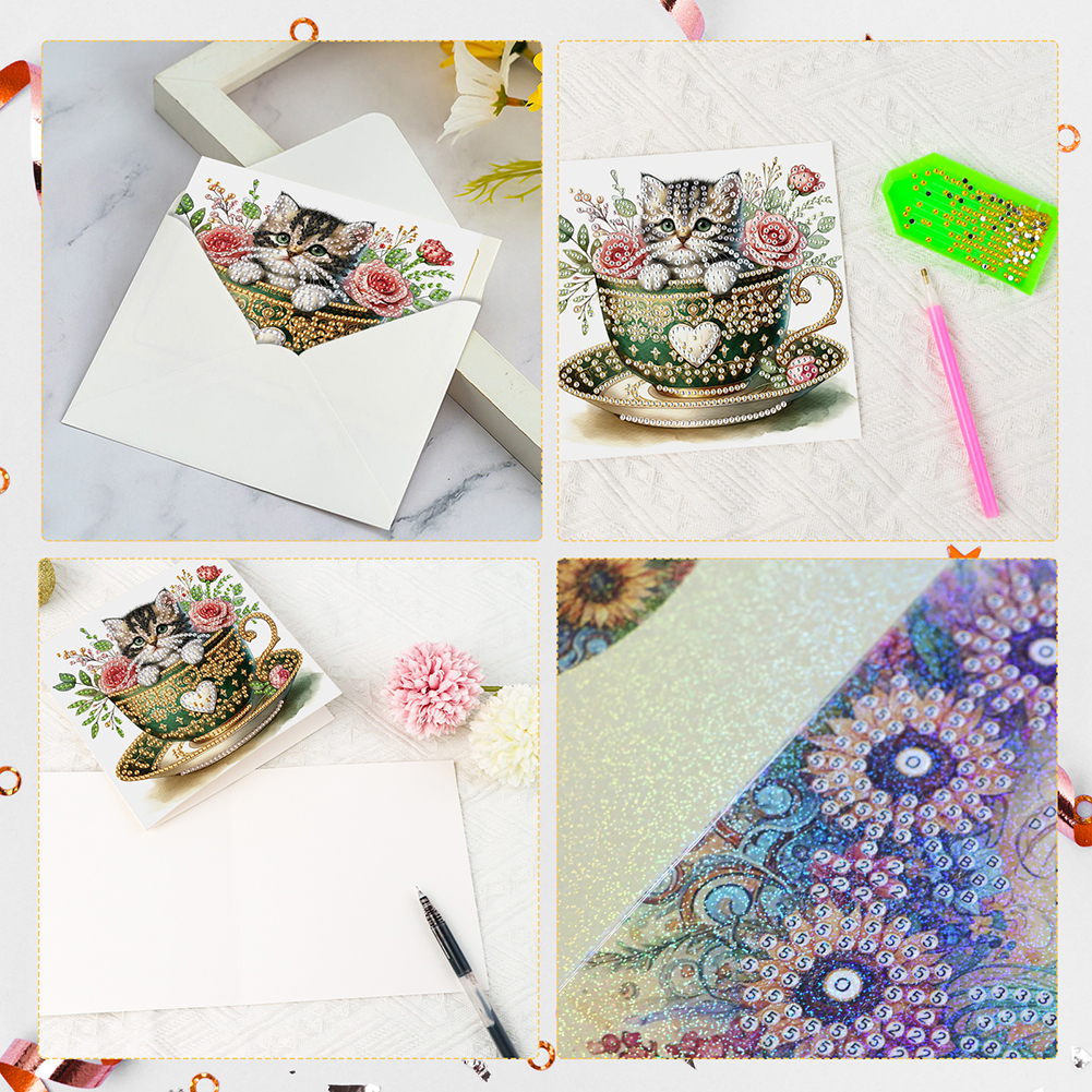 6Pcs DIY Diamond Painting Greeting Card - Christmas Gnome