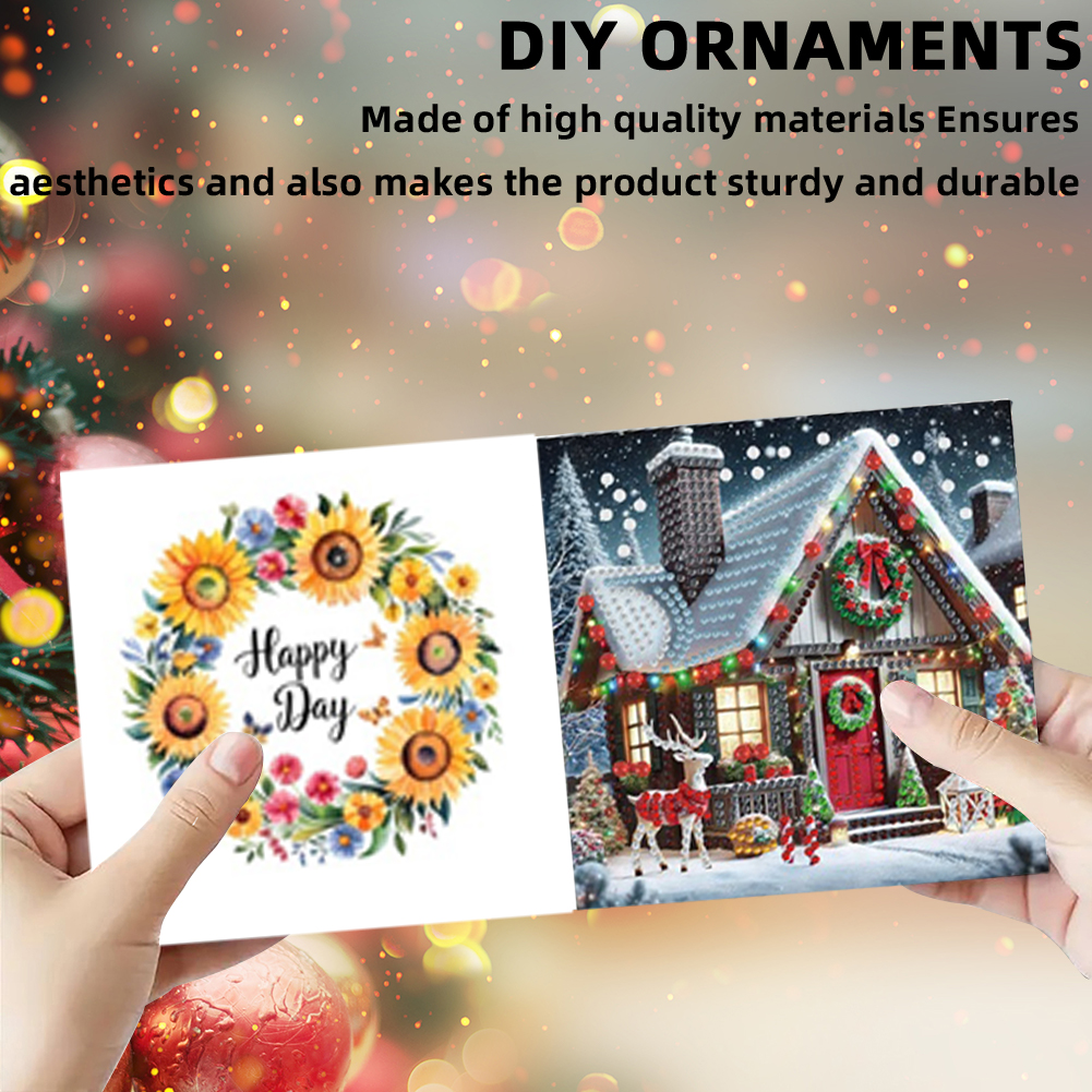 6Pcs DIY Diamond Painting Greeting Card - Christmas