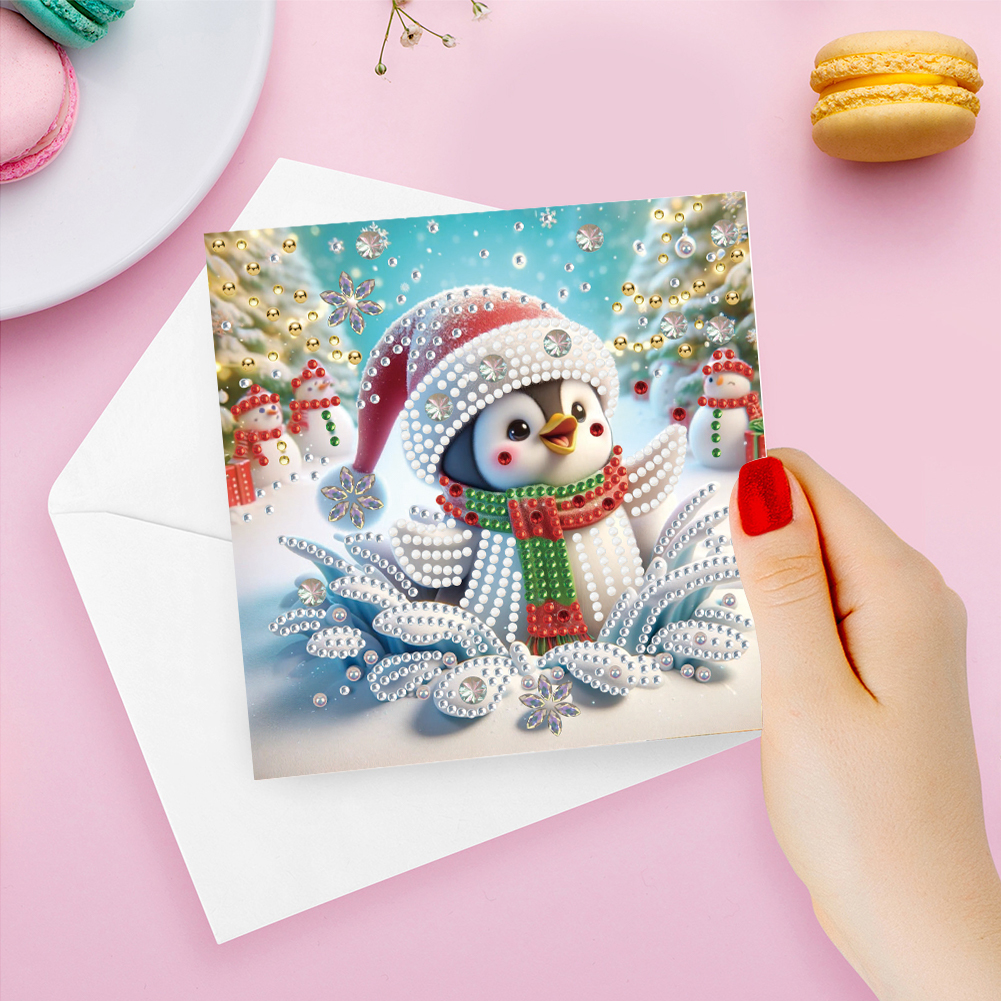 8Pcs DIY Diamond Painting Greeting Card - Christmas