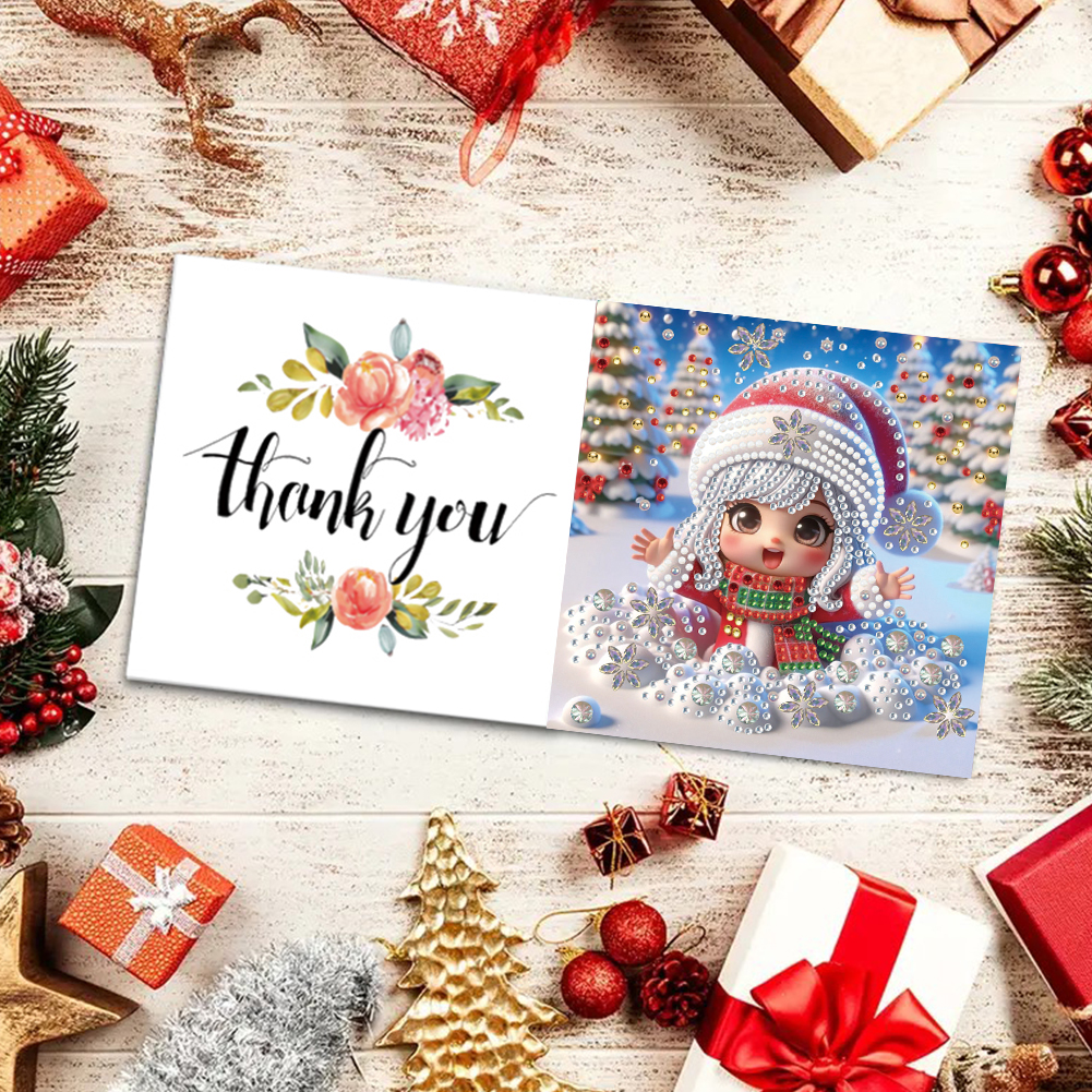 8Pcs DIY Diamond Painting Greeting Card - Christmas