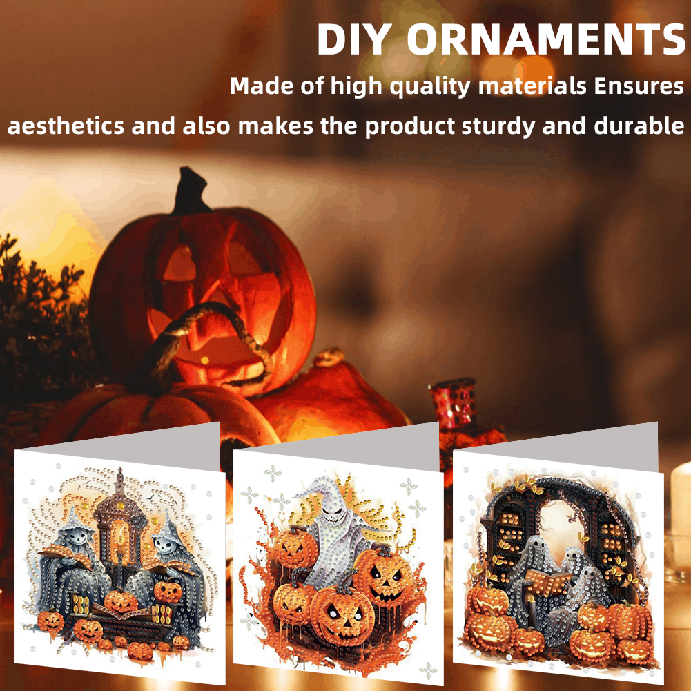 6Pcs DIY Diamond Painting Greeting Card - Halloween