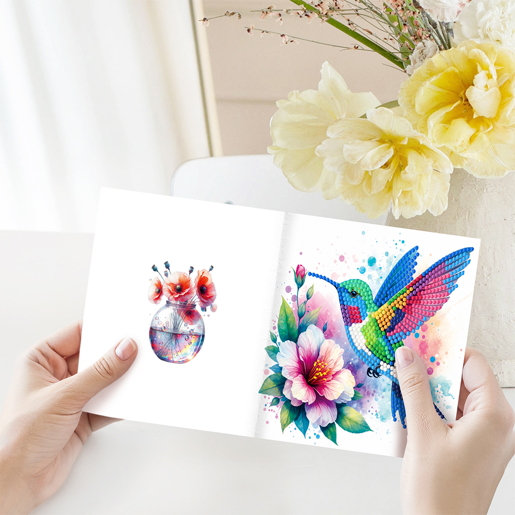 12Pcs DIY Diamond Painting Greeting Card - Animal