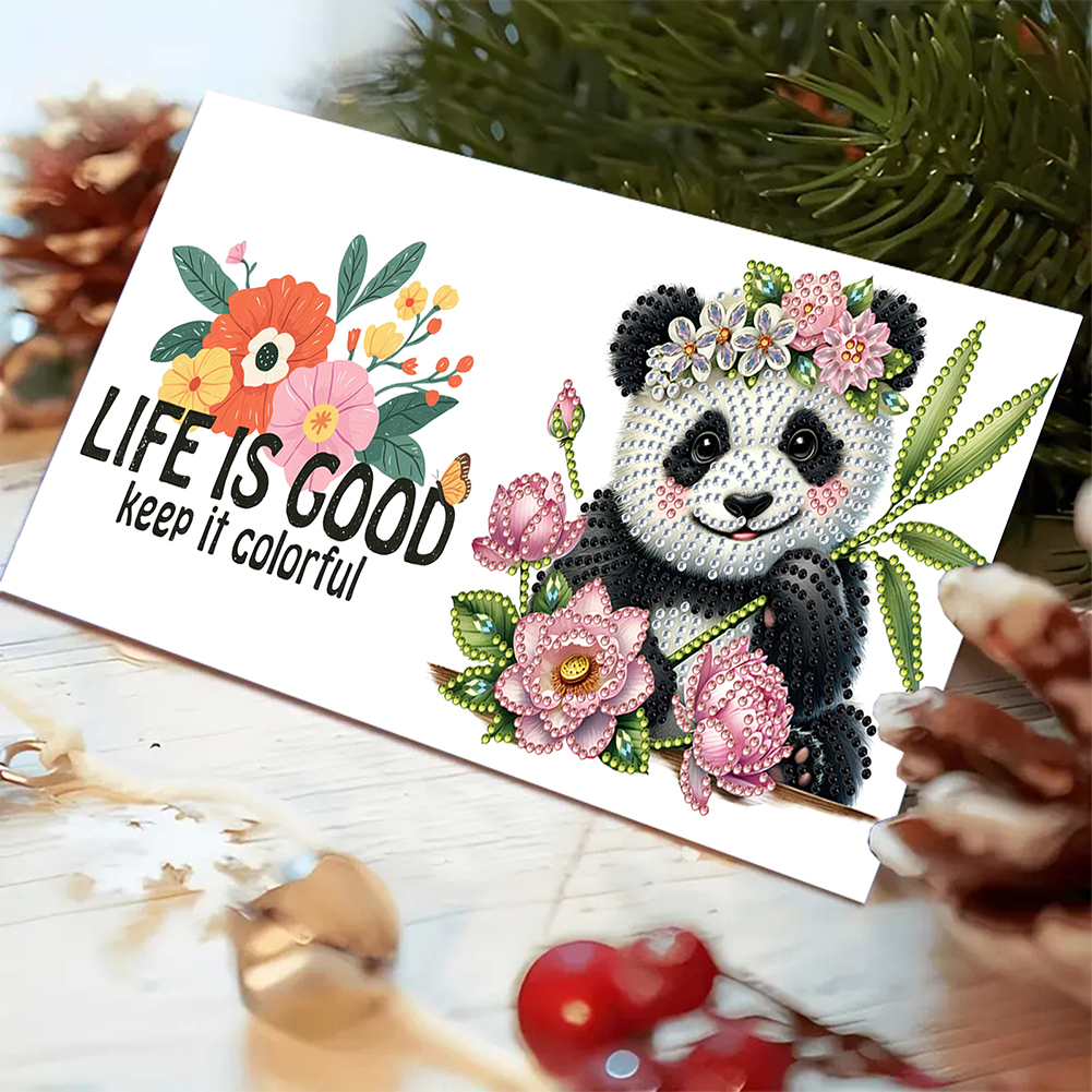 6Pcs DIY Diamond Painting Greeting Card - Animal
