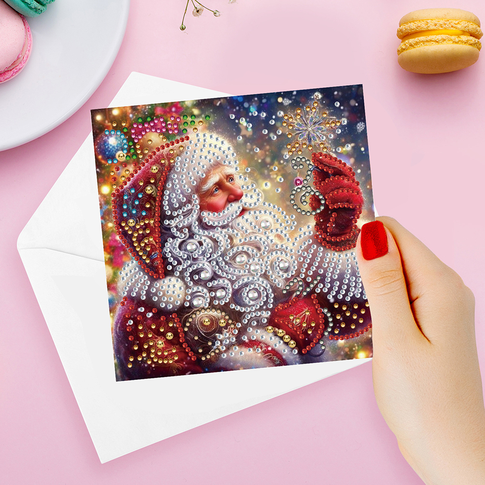 12Pcs DIY Diamond Painting Greeting Card - Christmas
