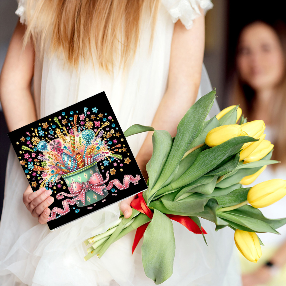 6Pcs DIY Diamond Painting Greeting Card - Birthday Party