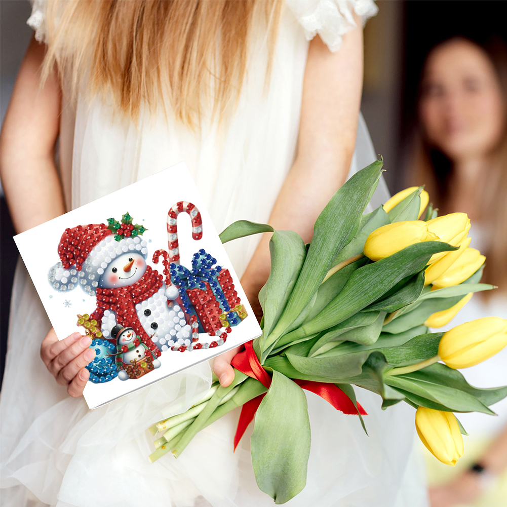 (Limited Stock)6Pcs DIY Diamond Painting Greeting Card - Merry Christmas
