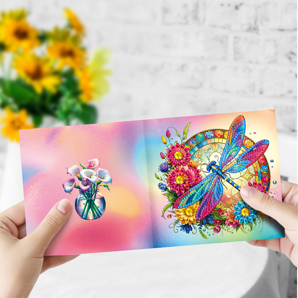 12Pcs DIY Diamond Painting Greeting Card - Animal