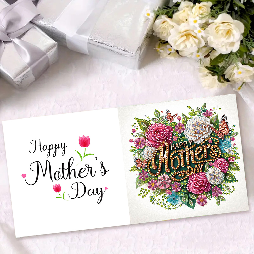 6Pcs DIY Diamond Painting Greeting Card - Mothers Day