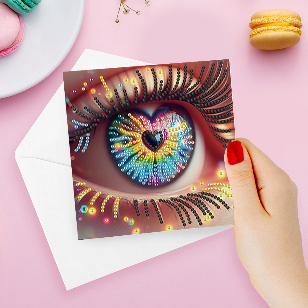 6Pcs DIY Diamond Painting Greeting Card - Eyes