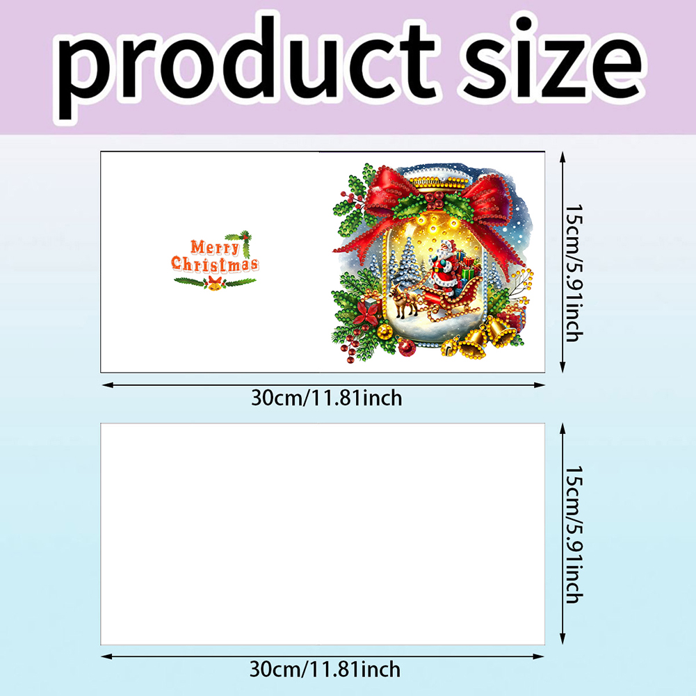 6Pcs DIY Diamond Painting Greeting Card - Merry Christmas