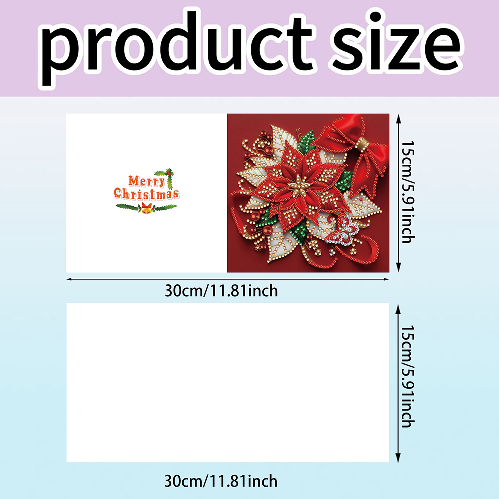 6Pcs DIY Diamond Painting Greeting Card - Xmas Atmosphere