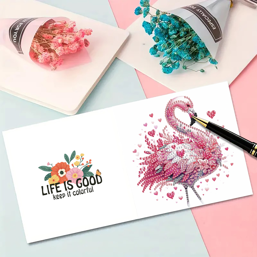 6Pcs DIY Diamond Painting Greeting Card - Animals