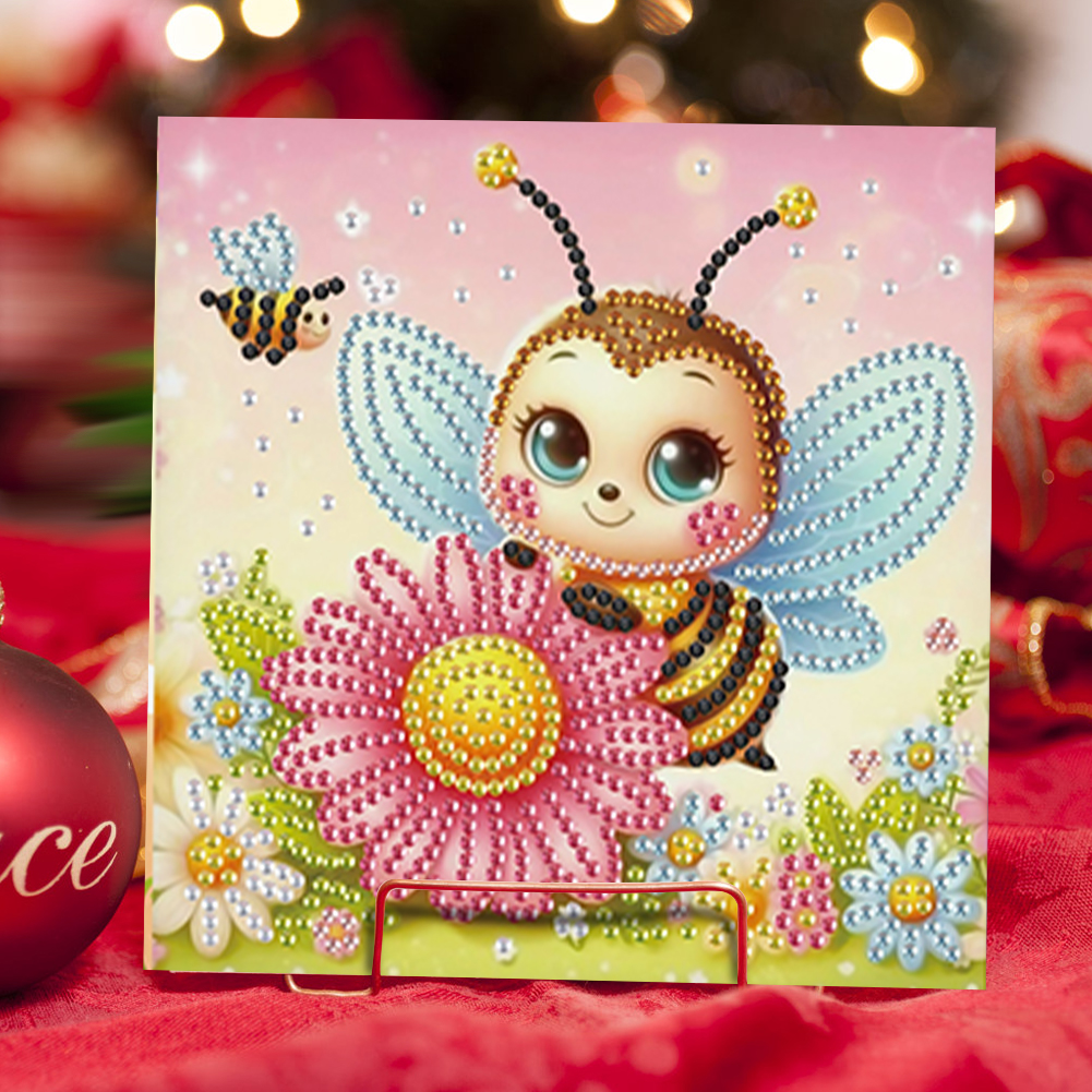 6Pcs DIY Diamond Painting Greeting Card - Bee Family