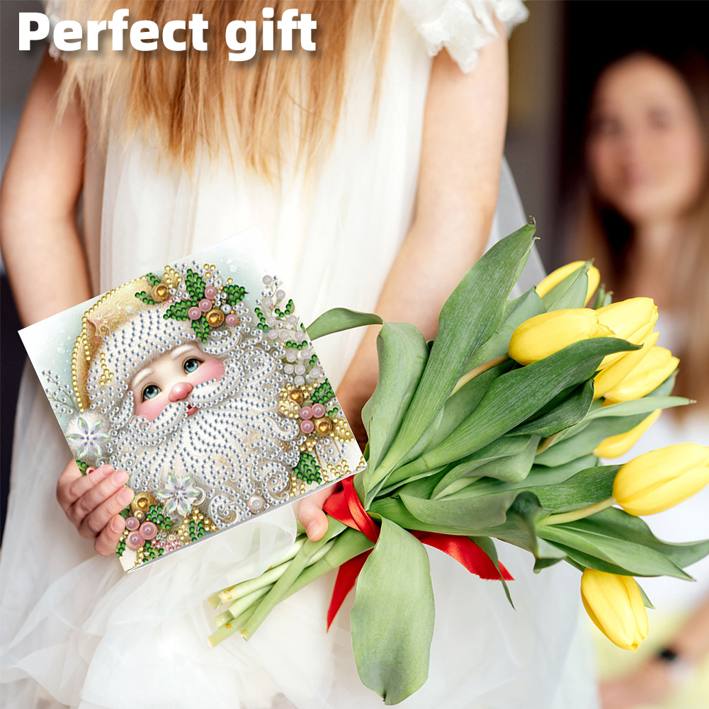 6Pcs DIY Diamond Painting Greeting Card - Christmas